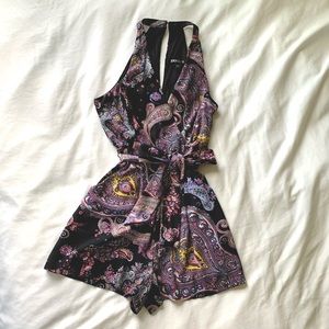 Express - Black Paisley Romper